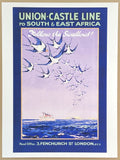 Union - Castle Line exhibition poster - To South and East Africa - shipping line - decorative - reproduction - sea travel - art print