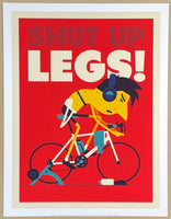 Spencer Wilson exhibition poster - Shut up Legs - shipping line - cycling - Bicycle  - sport - fitness - art print