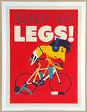 Spencer Wilson exhibition poster - Shut up Legs - shipping line - cycling - Bicycle  - sport - fitness - art print