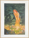 Edward Robert Hughes exhibition poster - Midsummer Eve - fairy - museum artist - art print