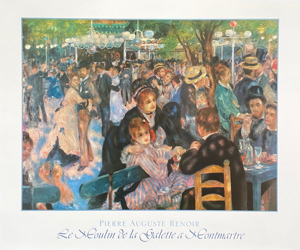 Pierre-Auguste Renoir exhibition poster - Le Moulin de la Galette a Montmartre - museum artist - art print