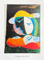 Pablo Picasso exhibition poster - Femme au balcon - female portrait - museum artist - art print - offset lithograph - 1999