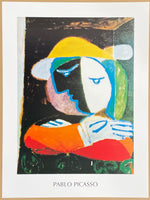 Pablo Picasso exhibition poster - Femme au balcon - female portrait - museum artist - art print - offset lithograph - 1999