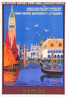 Geo Dorival exhibition poster - Venise - Train Paris to Constantinople - Venice - decorative - reproduction - travel tourism - art print