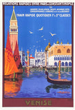 Geo Dorival exhibition poster - Venise - Train Paris to Constantinople - Venice - decorative - reproduction - travel tourism - art print