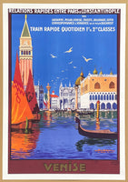 Geo Dorival exhibition poster - Venise - Train Paris to Constantinople - Venice - decorative - reproduction - travel tourism - art print