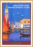 Geo Dorival exhibition poster - Venise - Train Paris to Constantinople - Venice - decorative - reproduction - travel tourism - art print