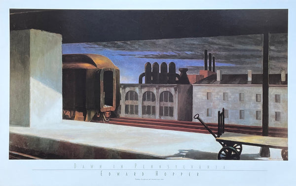 Edward Hopper exhibition poster - Dawn in Pennsylvania - Terra Museum of American Art - museum artist - art print - train station