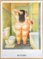 Fernando Botero exhibition poster - Il Bagno - museum artist - art print - offset litho - 1991