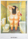 Fernando Botero exhibition poster - Il Bagno - museum artist - art print - offset litho - 1991