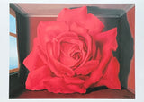 Rene Magritte exhibition poster - The tomb of the wrestlers - giant rose - surrealist - museum artist - art print