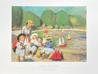 Pablo Picasso exhibition poster - Les Tuileries - playing children - museum artist - art print - 1995 - excellent