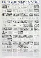 Le Corbusier exhibition poster - overview - museum artist - art print - architect - architecture