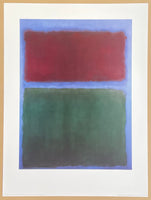 Mark Rothko exhibition poster - Earth and Green - offset lithograph - museum artist - art print - 1997