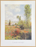 Claude Monet exhibition poster - Ile Saint-Martin - Vethuil - impressionist - romantic - country side - museum artist - art print