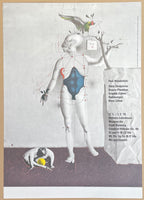 Paul Wunderlich exhibition poster - Self portrait - very rare - museum artist - art print - 1975