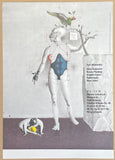 Paul Wunderlich exhibition poster - Self portrait - very rare - museum artist - art print - 1975