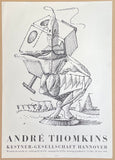 Andre Thomkins exhibition poster - Untitled - museum artist - art print - Kestner Gesellschaft Hannover - 1974