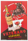 Osborne Veterano exhibition poster - Brandy - Cognac - cheers - drinks - decorative art print - restaurant - bar - bull - reproduction