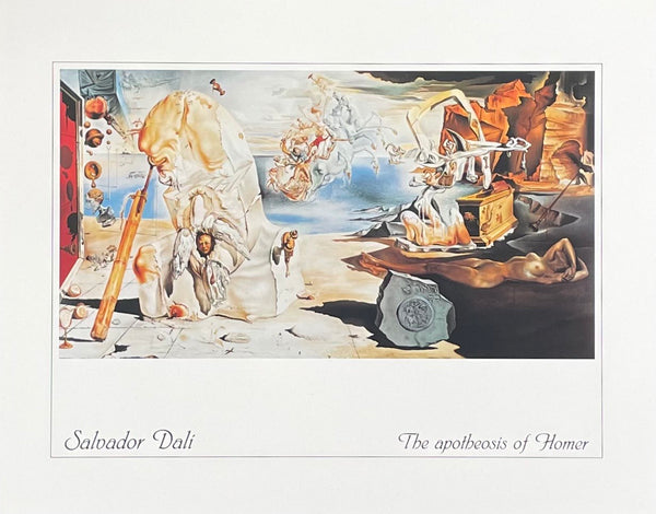 Salvador Dali exhibition poster - The Apotheosis of Homer - surrealist - museum artist - art print