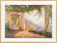 Carl Frederik Aagaard exhibition poster - Amalfi Dai Cappuccini - museum artist - art print - Danish painter