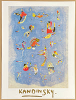 Kandinsky exhibition poster - Sky blue - museum artist - art print - surrealism - 1999