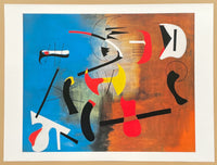 Joan Miro exhibition poster - Peinture (composition) - museum artist - art print - surrealism - offset litho - 1999