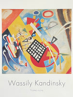 Wassily Kandinsky exhibition poster - Trame Noire - Black Frame - museum artist - art print - offset lithograph - 1999