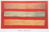 Mark Rothko exhibition poster - Untitled, 1958 - Red -  museum artist - large art print - offset litho - 1998