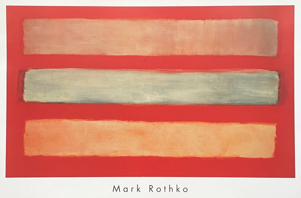 Mark Rothko exhibition poster - Untitled, 1958 - Red -  museum artist - large art print - offset litho - 1998
