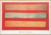 Mark Rothko exhibition poster - Untitled, 1958 - Red -  museum artist - large art print - offset litho - 1998