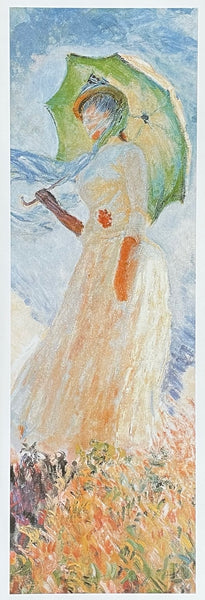 Claude Monet exhibition poster - Woman with Parasol - sunshade - impressionist - romantic dress - museum artist - art print