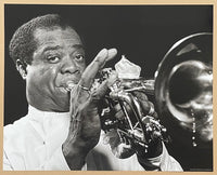 William P Gottlieb exhibition poster - The golden age of jazz - black white photography - blues music concert trumpet - art print