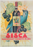 SISCA exhibition poster - Grand vin - drinks - decorative art print - offset litho - restaurant - bar - wine - cassis - 2003