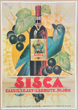 SISCA exhibition poster - Grand vin - drinks - decorative art print - offset litho - restaurant - bar - wine - cassis - 2003