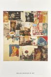 Robert Rauschenberg exhibition poster - Skyway - Dallas Museum of Art - pop art - rare art print - American artist - 1986