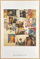 Robert Rauschenberg exhibition poster - Skyway - Dallas Museum of Art - pop art - rare art print - American artist - 1986