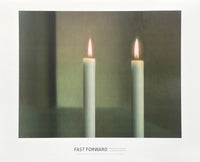 Gerhard Richter exhibition poster - Two candles - offset lithograph - Dallas Museum of Art - print - photography - fast forward
