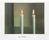 Gerhard Richter exhibition poster - Two candles - offset lithograph - Dallas Museum of Art - print - photography - fast forward