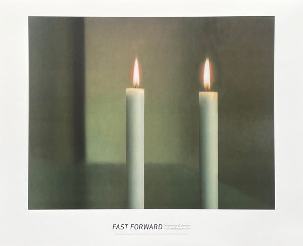 Gerhard Richter exhibition poster - Two candles - offset lithograph - Dallas Museum of Art - print - photography - fast forward