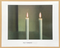 Gerhard Richter exhibition poster - Two candles - offset lithograph - Dallas Museum of Art - print - photography - fast forward