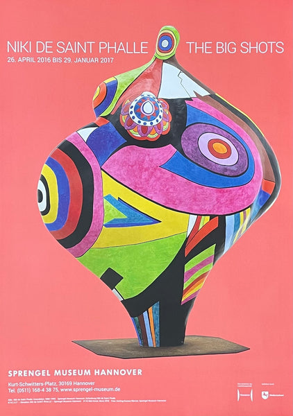 Niki de Saint Phalle exhibition poster - The Big Shots - museum artist - art print - sculpture