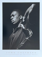 Francis Wolff exhibition poster - John Coltrane - black white photography - music - jazz - museum artist - art print - 1997