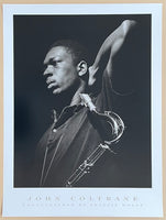 Francis Wolff exhibition poster - John Coltrane - black white photography - music - jazz - museum artist - art print - 1997