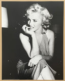 Marilyn Monroe exhibition poster - Portrait with pen - black white photography - offset lithograph - hollywood - movie star - art print