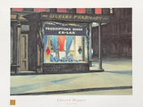 Edward Hopper exhibition poster - Drug store - shop - museum artist - art print - New York - American scene