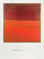 Mark Rothko exhibition poster - Untitled 1959 - red - contemporary - museum artist - art print - 1998