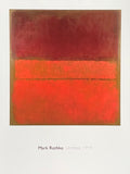 Mark Rothko exhibition poster - Untitled 1959 - red - contemporary - museum artist - art print - 1998