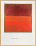 Mark Rothko exhibition poster - Untitled 1959 - red - contemporary - museum artist - art print - 1998