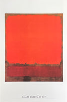 Mark Rothko exhibition poster - Orange, Red and Red - Dallas Museum of Art - 1998 - art print - museum artist